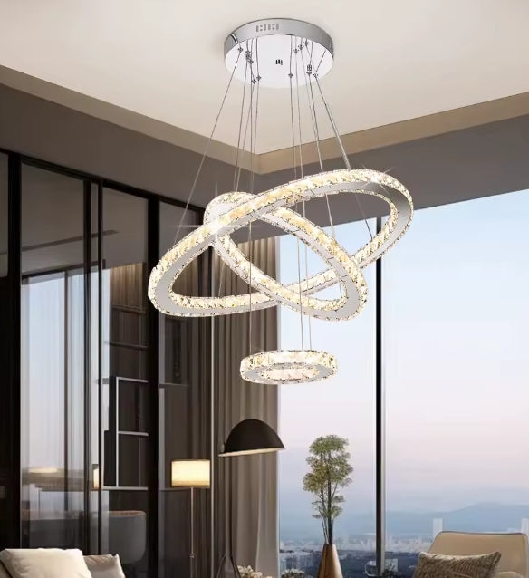 Elegante LED Kreisleuchte mit Warmweißem Ambientelicht