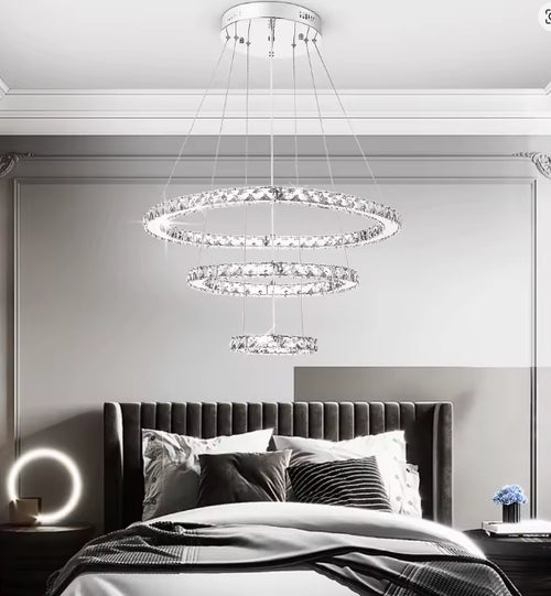 Elegante LED Kreisleuchte mit Warmweißem Ambientelicht
